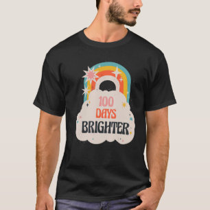 100 Days Brighter 100th Day Of School Hyper Rainbo T-Shirt
