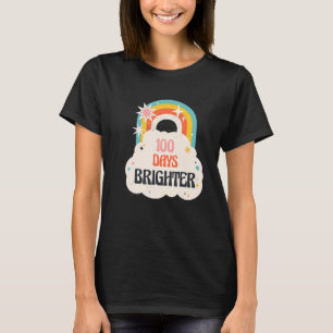 100 Days Brighter 100th Day Of School Hyper Rainbo T-Shirt