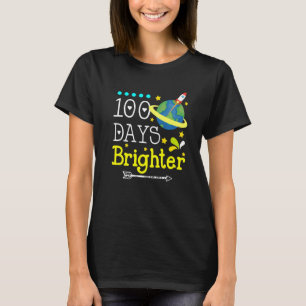 100 Days Brighter 100th Day of School Teacher Stud T-Shirt