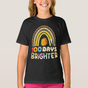 100 Days Brighter 100th Day Of School Teacher T-Shirt
