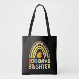 100 Days Brighter 100th Day Of School Teacher Tote Bag