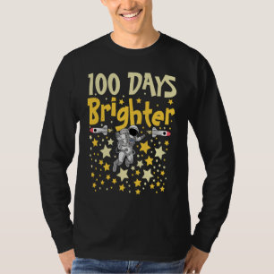 100 Days Brighter Astronaut 100th Day of School Sp T-Shirt