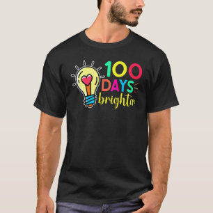 100 Days Brighter Cute 100 Days Of School Teachers T-Shirt