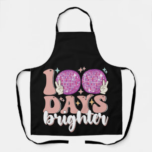 100 Days Brighter Disco Ball 100th Day Of School Apron