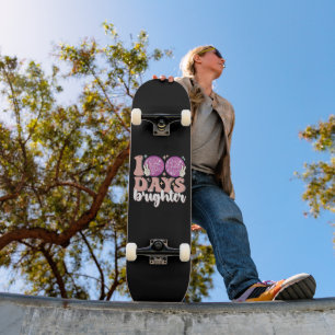 100 Days Brighter Disco Ball 100th Day Of School Skateboard