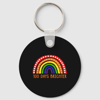 100 Days Brighter Fun Teacher 100th Day Of School Key Ring