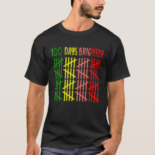 100 Days brighter Happy 100th Day of School teache T-Shirt
