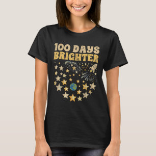100 Days Brighter Kids 100th Day Of School Stars T-Shirt