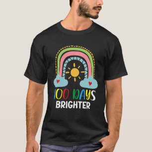 100 Days Brighter Light Bulbs Smart Kid 100Th Day T-Shirt