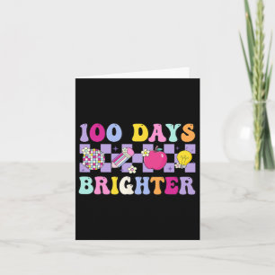 100 Days Brighter Retro Disco 100th Day Of School Card