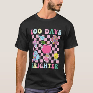 100 Days Brighter Retro Disco 100th Day of School T-Shirt