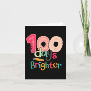 100 Days Brighter Teacher Student Happy 100th Day Card