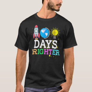 100 Days Brighter Teacher Student Happy 100th Day  T-Shirt