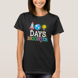 100 Days Brighter Teacher Student Happy 100th Day  T-Shirt