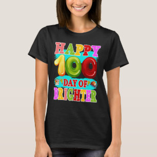 100 Days Brighter Teachers Kids Child Happy 100th T-Shirt