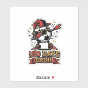 100 Days Bruh Soccer Dabbing Shirt Design_1