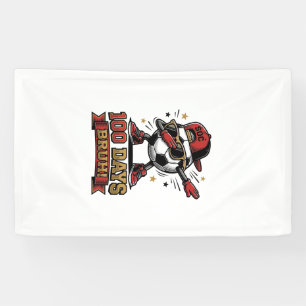 100 Days Bruh Soccer Dabbing Shirt Design_1 Banner