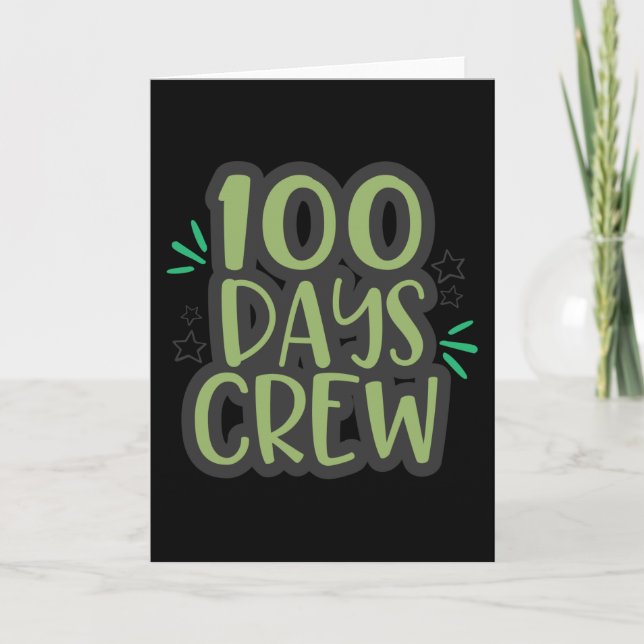 100 Days Crew Card (Front)