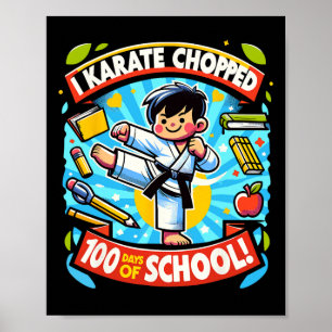 100 Days Educational Martial Arts Achievement Poster