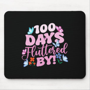 100 Days Fluttered By 100th Day Of School Butterfl Mouse Pad