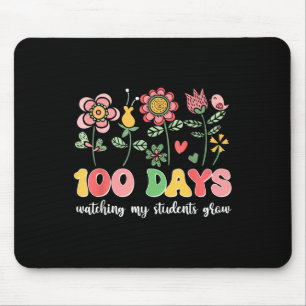 100 Days Growing Boho Flowers Teacher 100th Day Mouse Pad