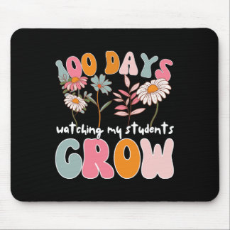 100 Days Growing Boho Flowers Teacher 100th Day Of Mouse Pad