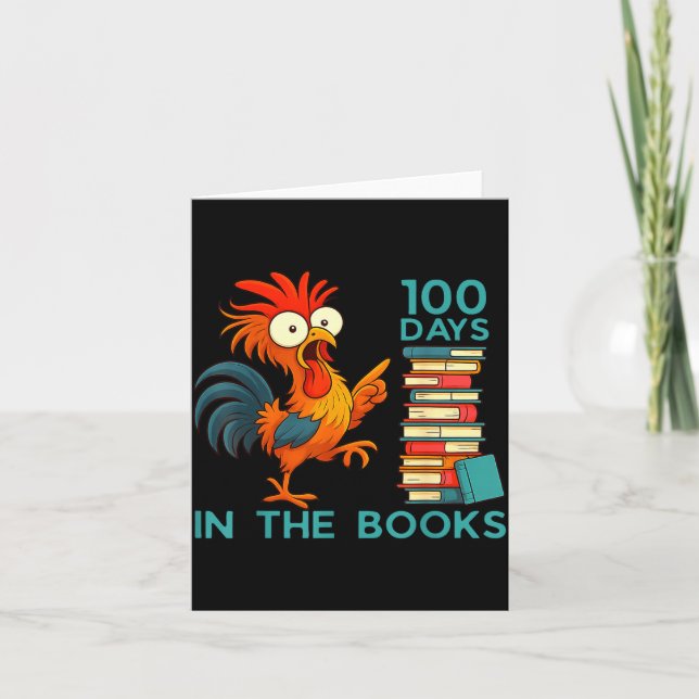100 Days In The Books Of School For Boy Girl Stude Card (Front)