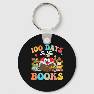 100 Days In The Books Reading Teacher 100 Days Of  Key Ring