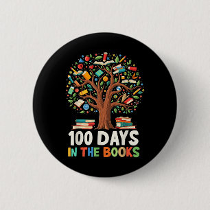 100 Days In The Books Reading Teacher 100th Day 6 Cm Round Badge