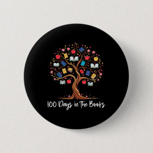 100 Days In The Books Reading Teacher 100th Day 6 Cm Round Badge