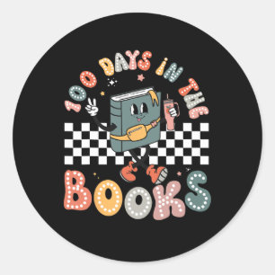 100 Days In The Books Reading Teacher 100th Day Of Classic Round Sticker