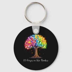 100 Days In The Books Reading Teacher 100th Day Of Key Ring