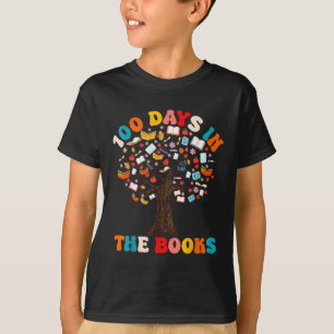 100 Days In The Books Reading Teacher 100th Day T-Shirt