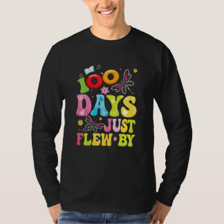 100 Days Just Flew By Butterfly 100th Day of Schoo T-Shirt