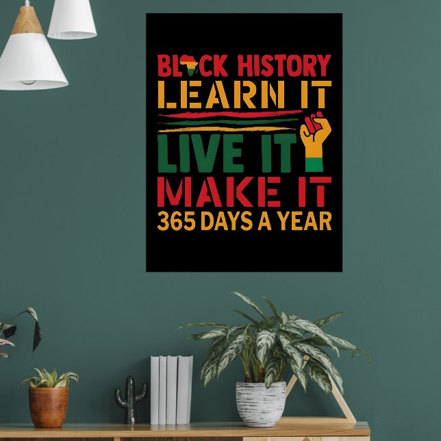 100 Days Learning Black History 2026 Poster  (Living Room 1)