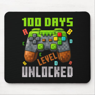 100 Days Level Unlocked Gaming 100 Days Of School Mouse Pad