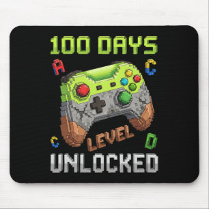 100 Days Level Unlocked Gaming 100 Days Of School  Mouse Pad
