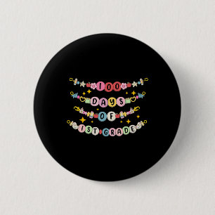 100 Days Of 1st Grade Bracelet  6 Cm Round Badge