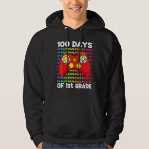 100 Days of 1st Grade Video Gamer 100th Day Hoodie