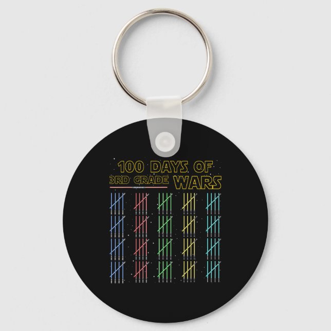 100 Days Of 3rd Grade Wars 100th Day Of School Key Ring (Front)