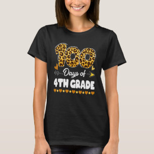 100 Days Of 4th Grade Teacher 100th Day Of School  T-Shirt