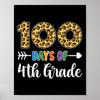 100 days of 4th grade teacher student 100th day sc