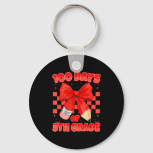 100 days of 5th grade coquette 100th day fifth key ring