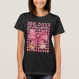 100 Days Of 6th Grade Girls Cute Bow 100th Day Of T-Shirt