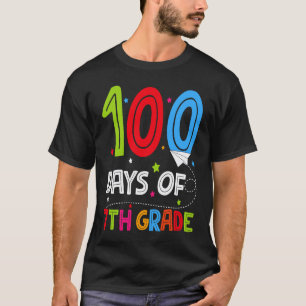 100 Days of 7th Grade Teacher Boys Girl Seventh Gr T-Shirt