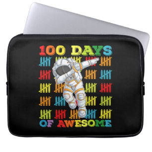 100 Days Of Awesome Astronaut 100th Day Of School Laptop Sleeve