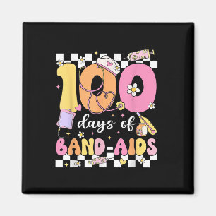 100 Days Of Band Aids School Nurse 100th Day Of Magnet