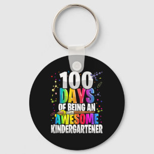 100 days of being an awesome kindergartener 100th  key ring