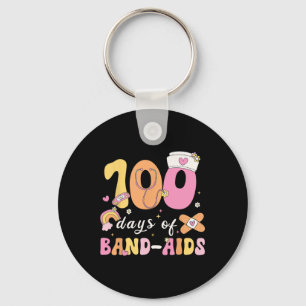 100 Days Of Bynd-aids School Nurse 100 Days Of Sch Key Ring