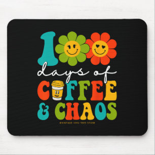 100 Days Of Coffee & Chaos Teacher 100 Days Of Mouse Pad